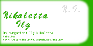 nikoletta ilg business card